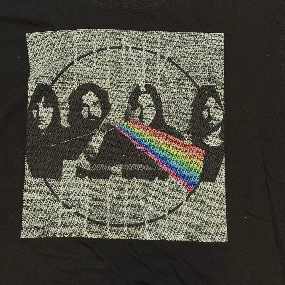 Pink Floyd T-shirt Classic Rock Dark Side of Moon Stitched Graphic Black Large - Picture 3 of 10